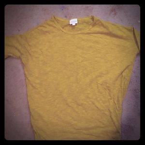 Lularoe Mustard yellow heathered Irma